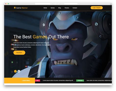 Gaming Website Templates & Page Designs .